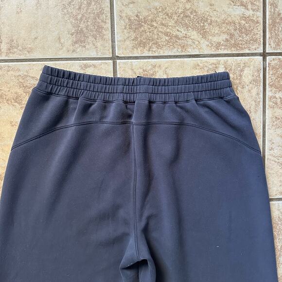 Spanx Airluxe Cropped Wide Leg Pant Navy Blue Size XLarge Pull On Elastic Waist - Picture 7 of 12